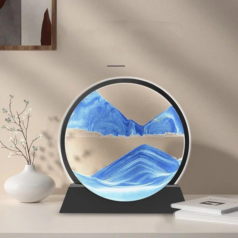 Moving Sand Art Picture – 3D Dynamic Deep Sea Sandscape with Display Stand