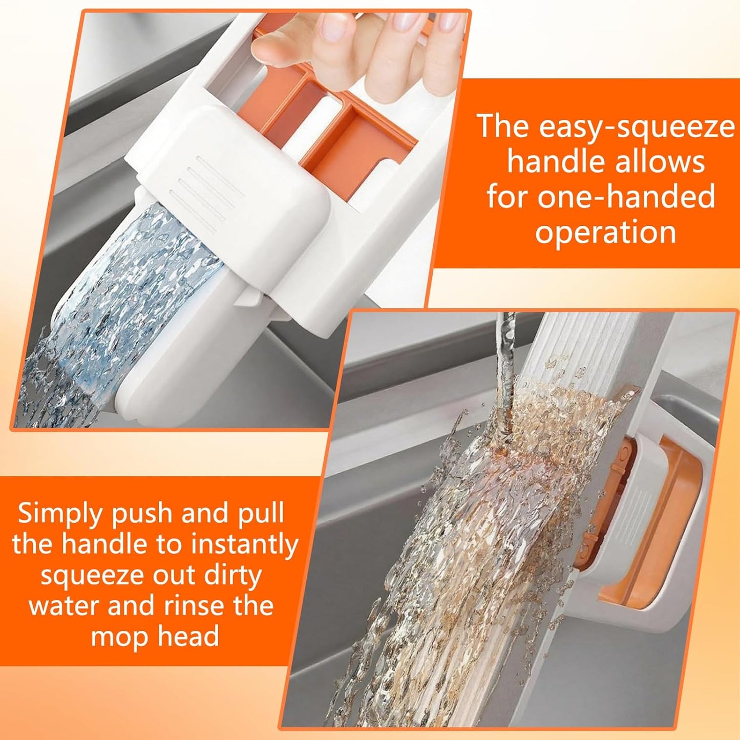 Portable Hands-Free Mini Floor Mop for Easy Cleaning