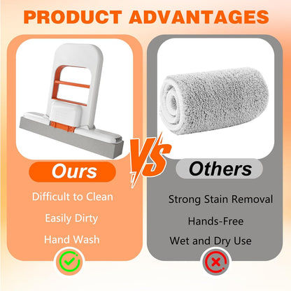 Portable Hands-Free Mini Floor Mop for Easy Cleaning